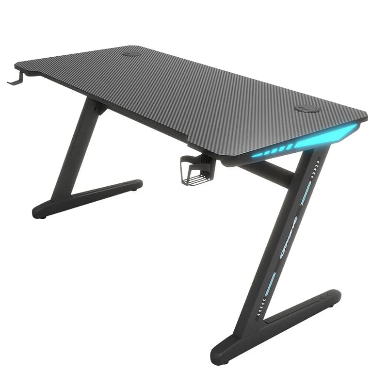 Gaming Computer Desk With Kinetic RGB Lights (Black)